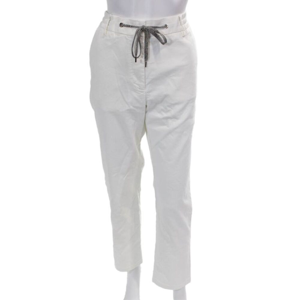 Eleventy Womens Cotton Basic Drawstring Straight … - image 1